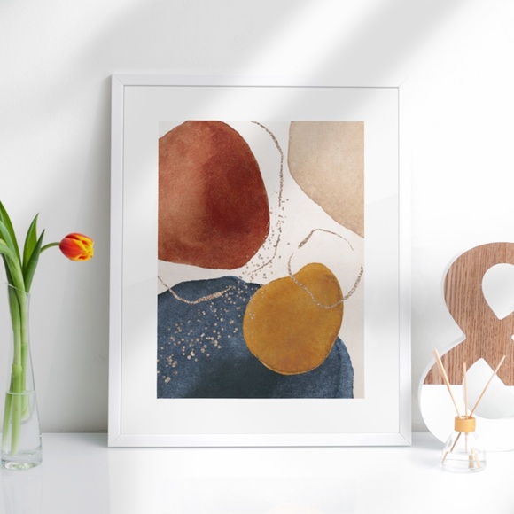 Modern Abstract Shape Wall Art Poster Print UNFRAMED. - Picture 4 of 14